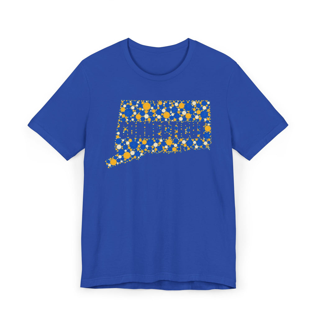 Connecticut State Floral Pattern T-Shirt | Connecticut Map Outline Graphic Tee