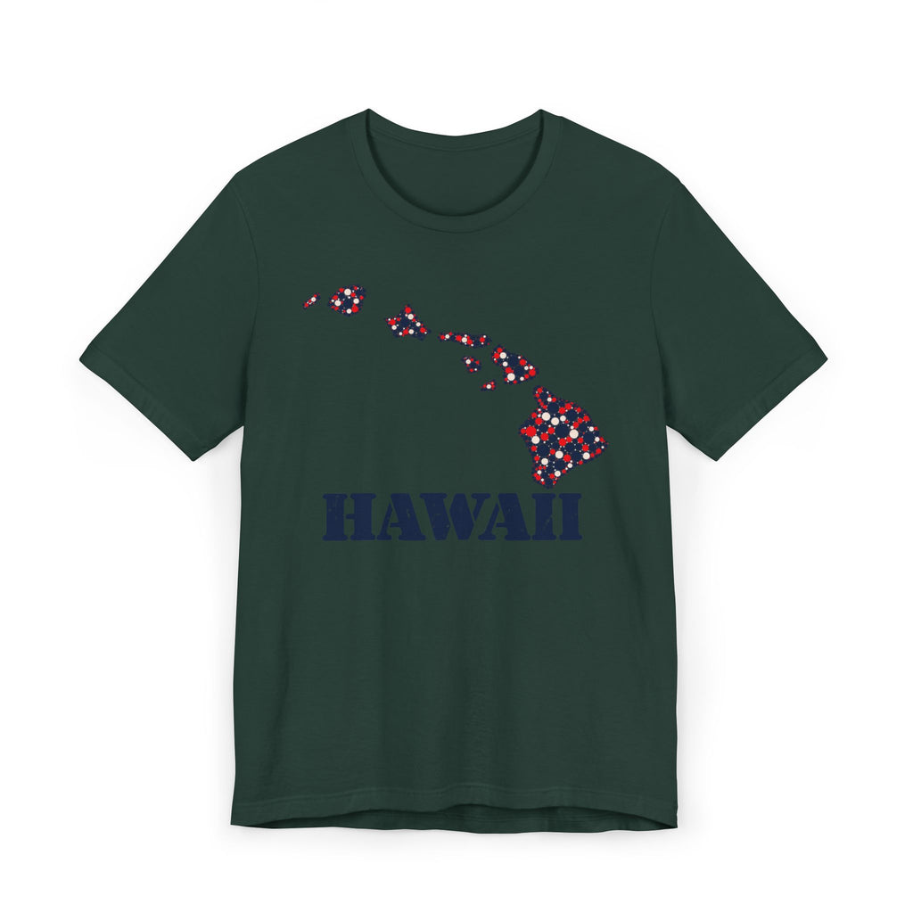 Hawaii Island Map Floral T-Shirt | Hawaiian Islands Graphic Tee