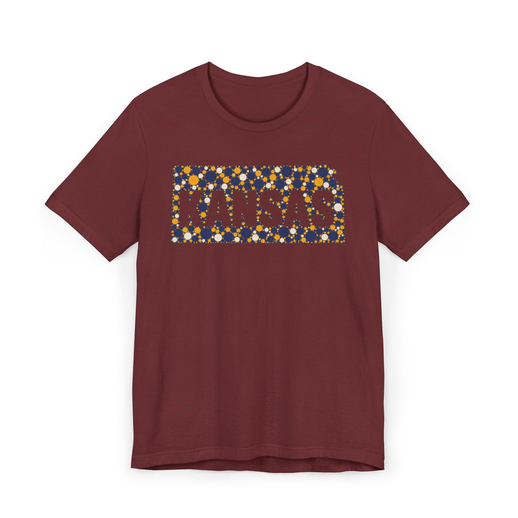 Kansas State Floral Pattern T-Shirt | Kansas Map Outline Graphic Tee