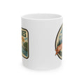 White ceramic mug with Everglades River of Grass badge on side