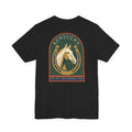 Black T-shirt with Kentucky horse crest graphic