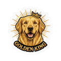 Golden Retriever King sticker with crown and 'GOLDEN KING' text