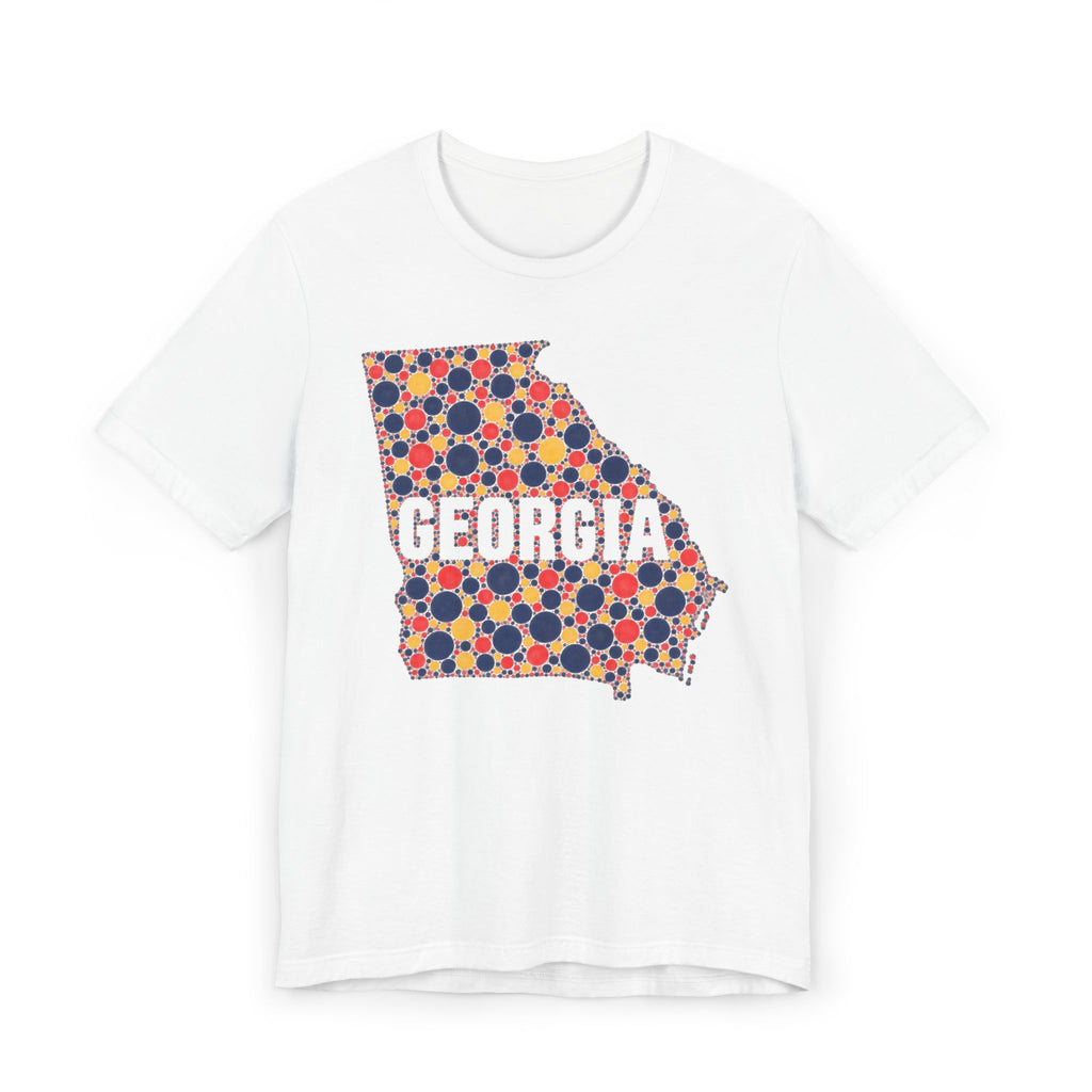 Georgia State Map Floral Pattern T-Shirt | Georgia Outline Graphic Tee
