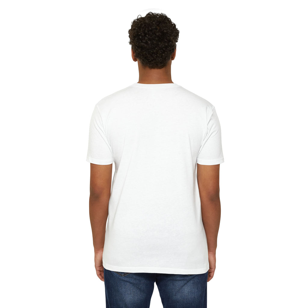 White crewneck T-shirt, plain back view