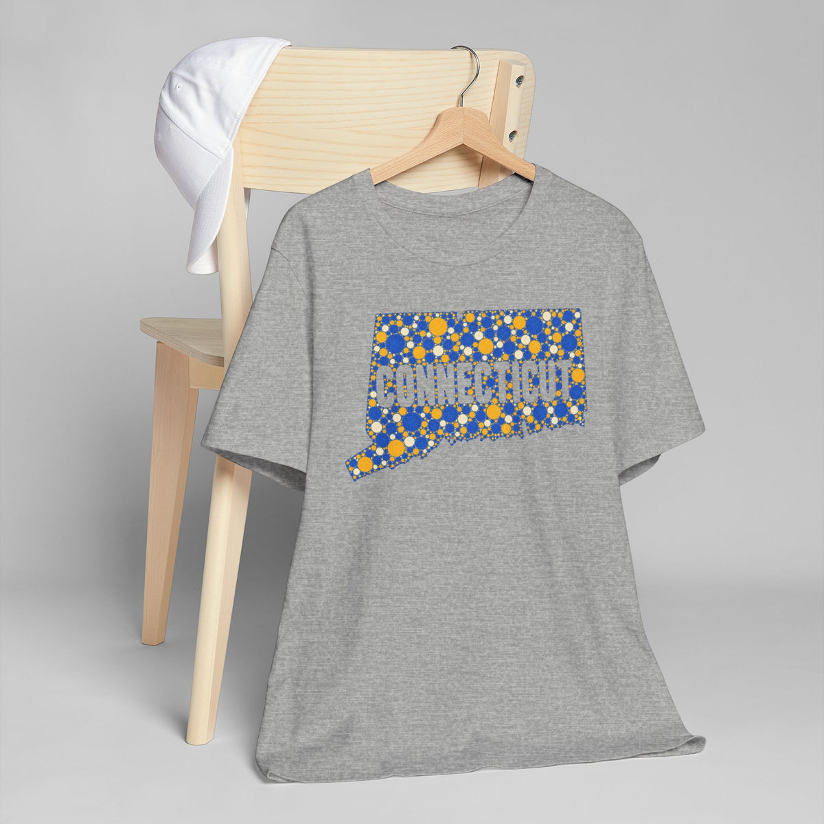 Connecticut State Floral Pattern T-Shirt | Connecticut Map Outline Graphic Tee