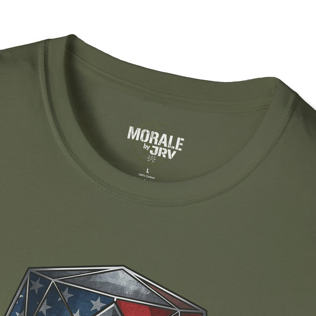 Military Green T-shirt neck logo patch
