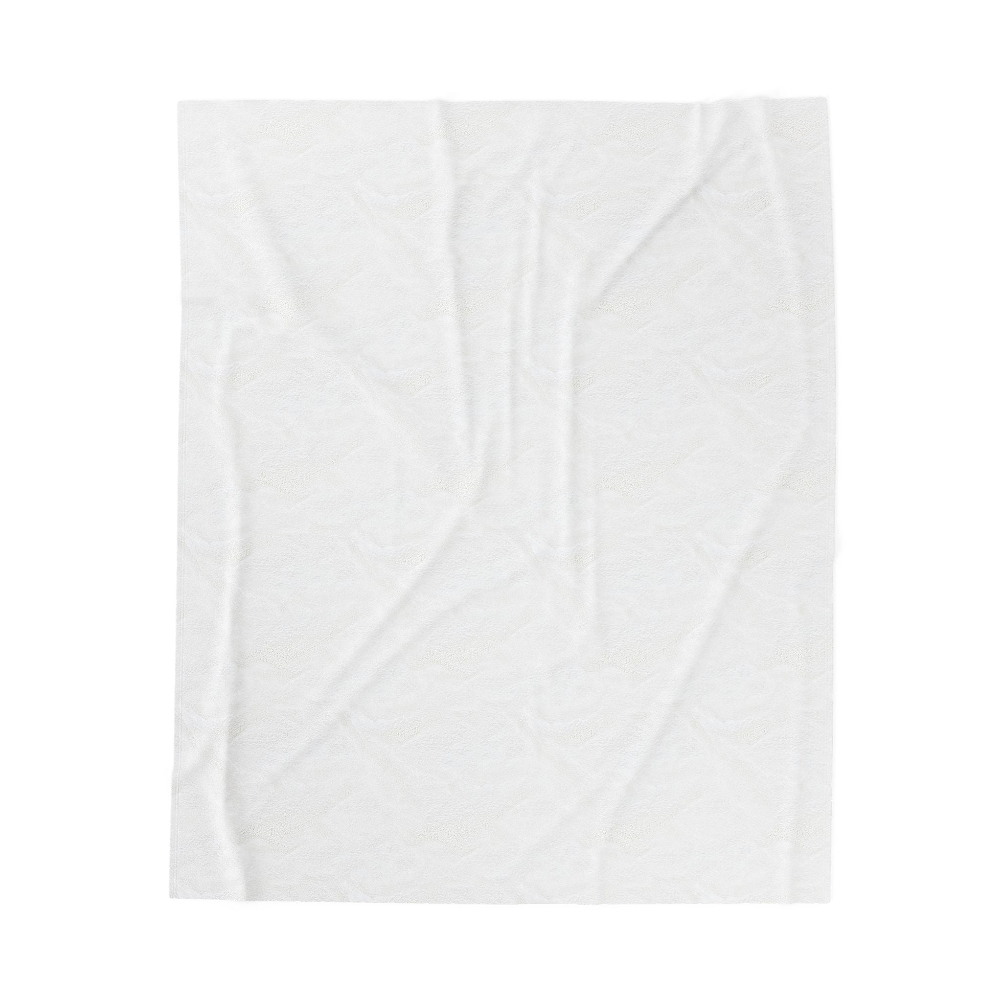 White plush blanket fabric square