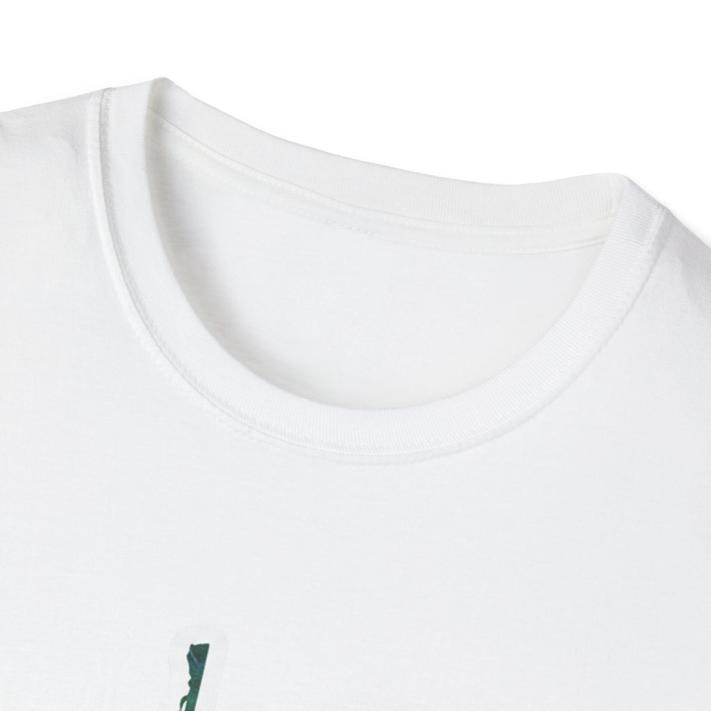 White crewneck T-shirt back collar, plain