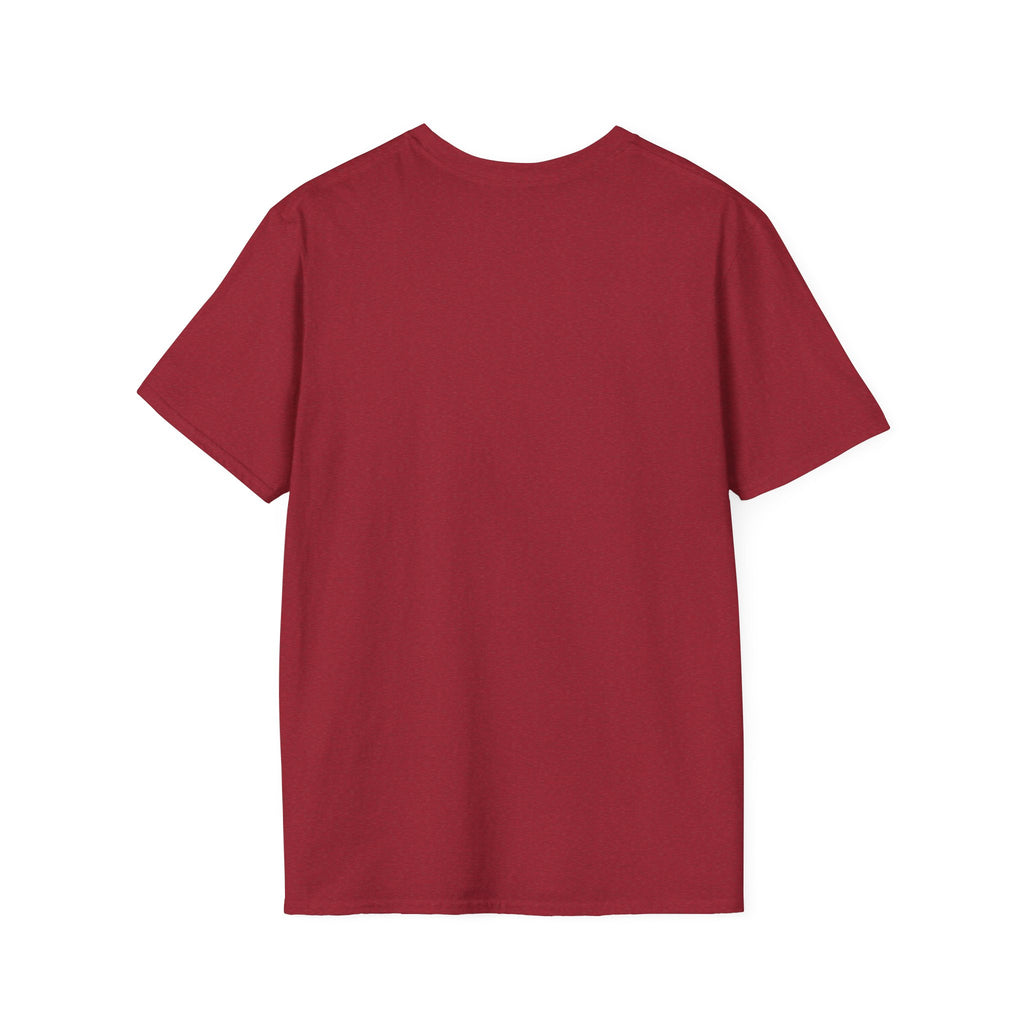 Antique cherry red T-shirt, plain front view with crew neck