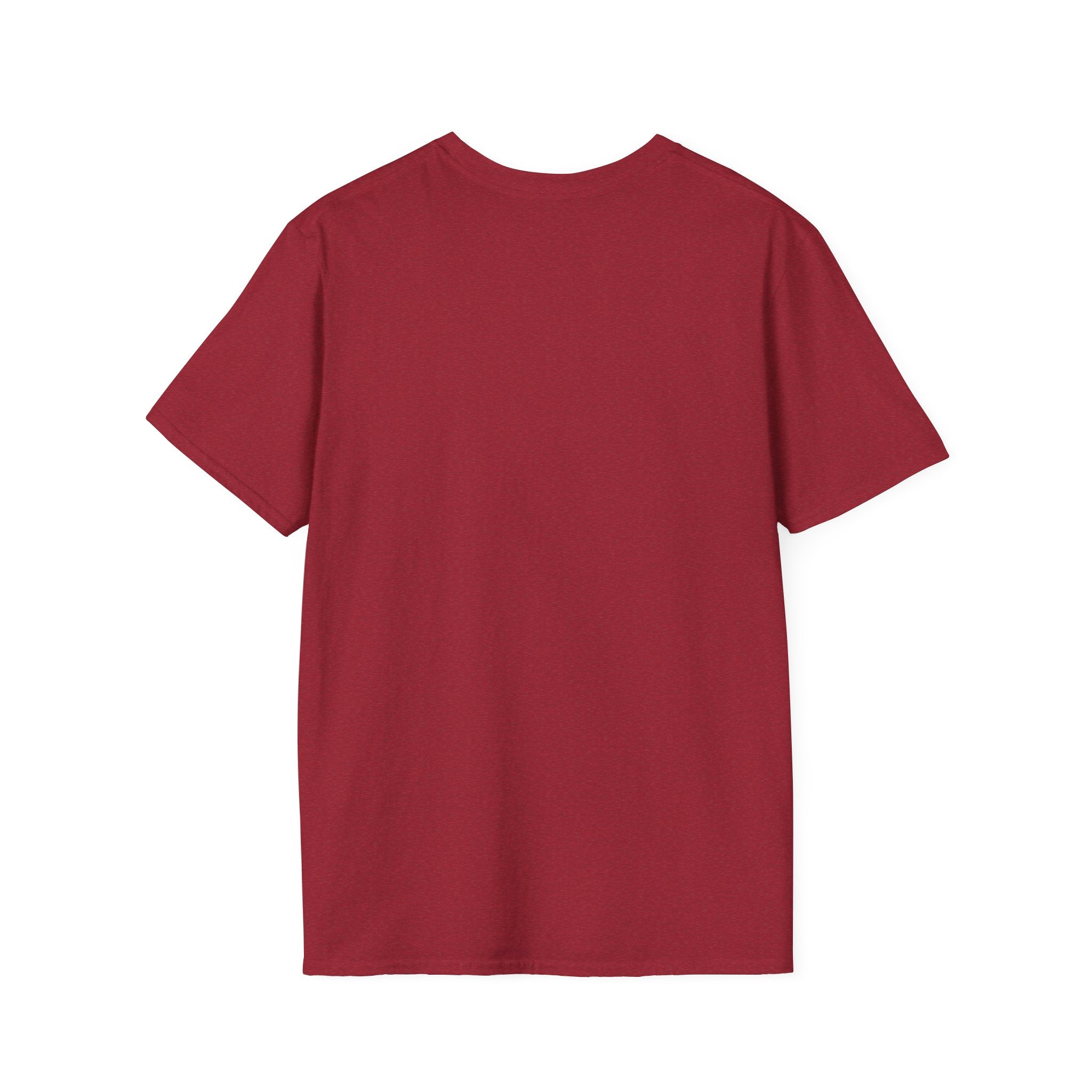 Antique cherry red T-shirt, plain front view with crew neck