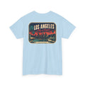 Light blue T-shirt with Los Angeles skyline badge print