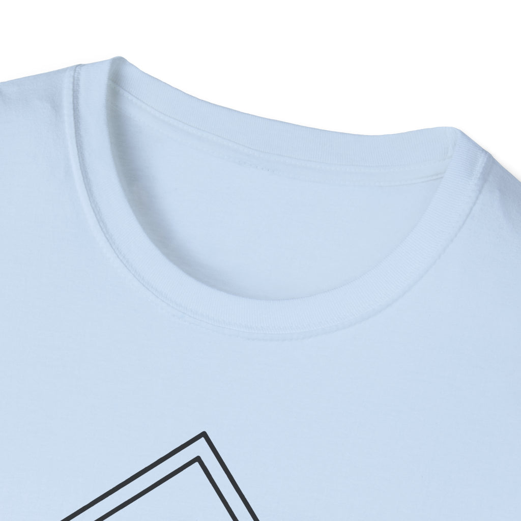 Light blue T-shirt crew neck close-up