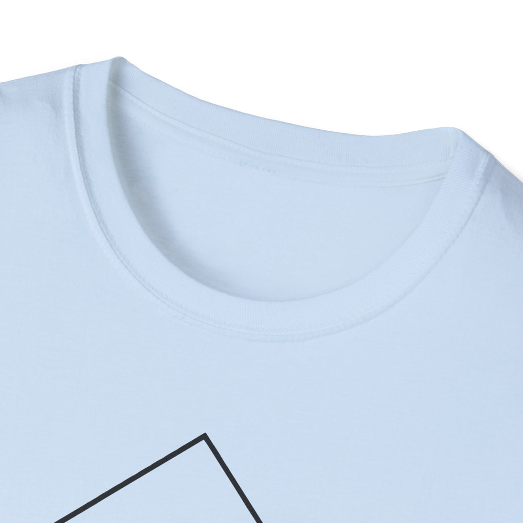 Light blue crewneck T-shirt neckline