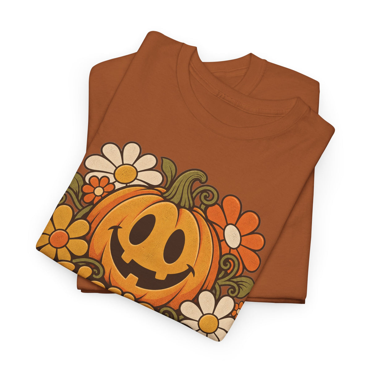 Have a Spooky Day Retro Pumpkin T-Shirt, Groovy Floral Jack O Lantern Halloween Shirt for Women and Men, Fall Teacher Tee