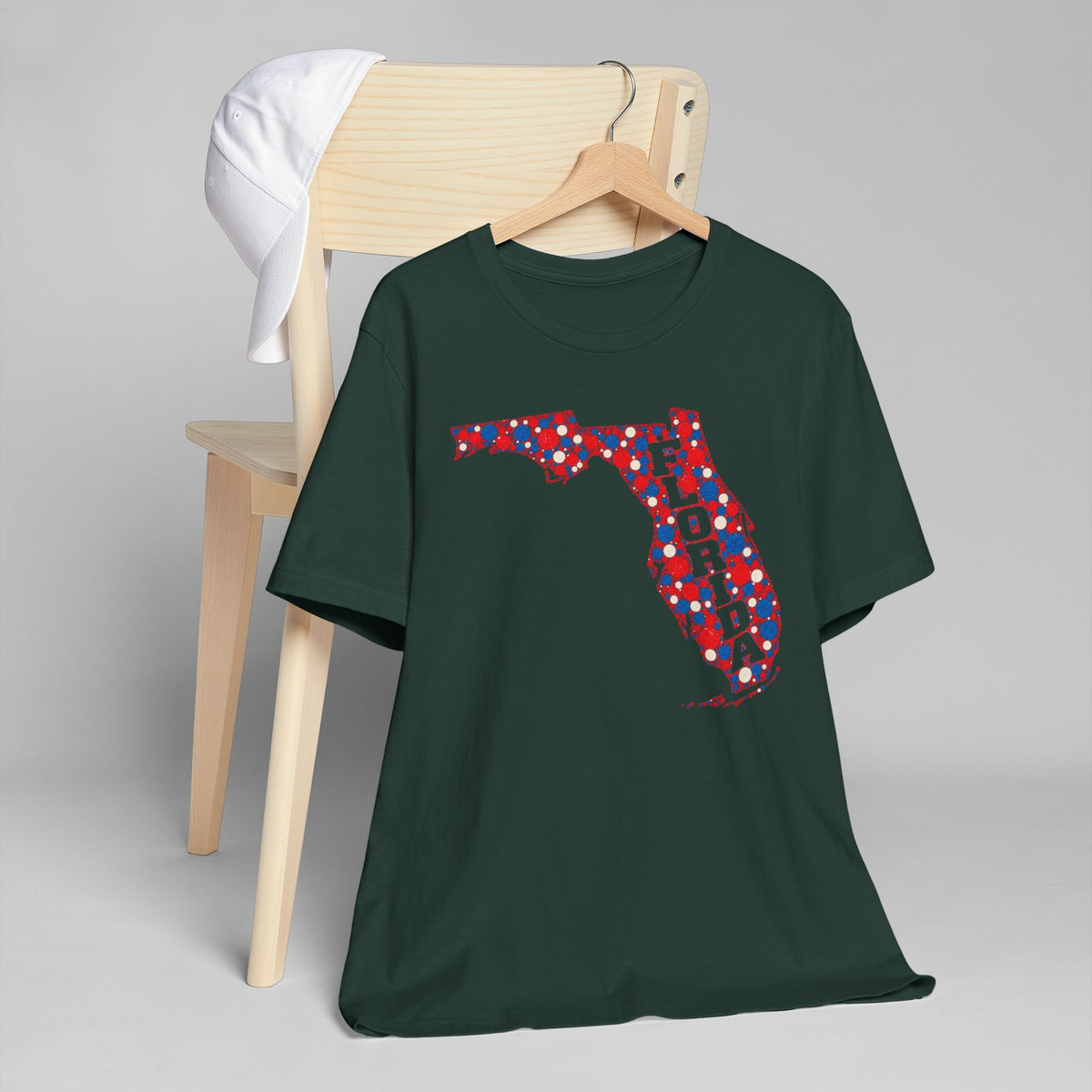 Florida State Floral Pattern T-Shirt | Colorful Florida Outline Graphic Tee