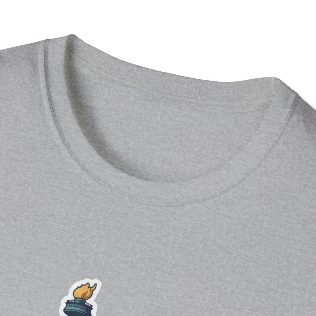 Sport Grey T-shirt neckline with top of flame graphic