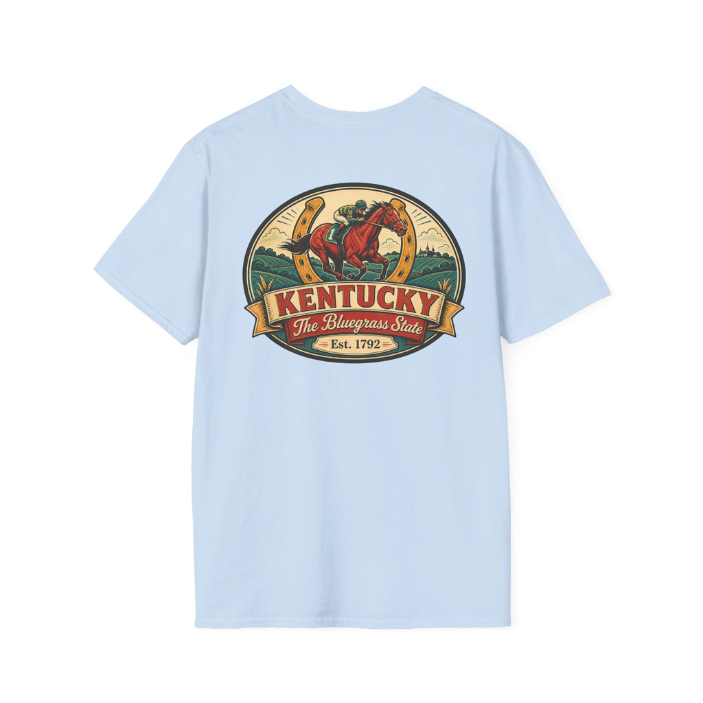 Light blue T-shirt with Kentucky logo and horse graphic, Est. 1792.