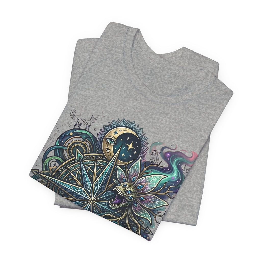 Celestial Compass T-Shirt (Athletic Heather) with celestial owl compass graphic
