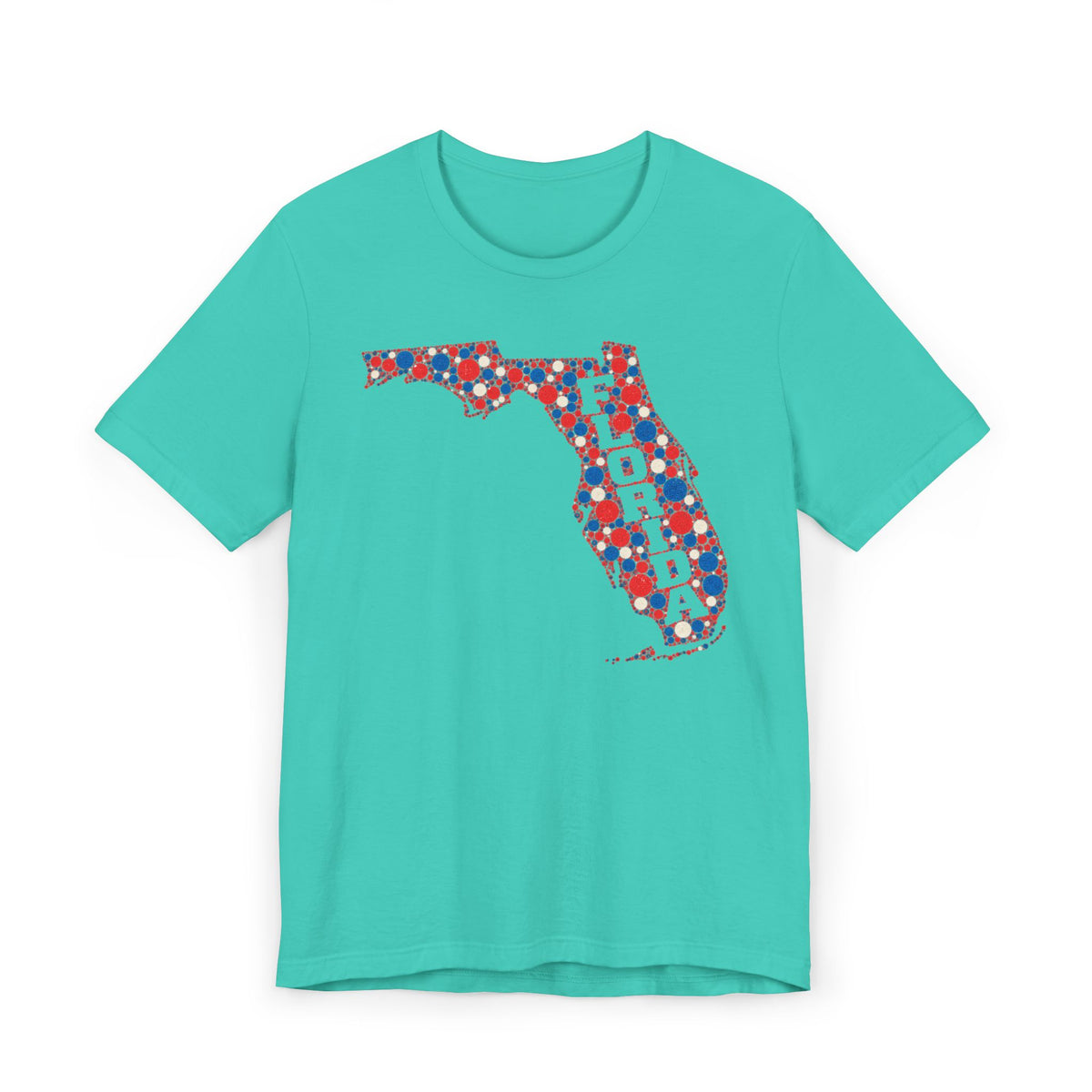 Florida State Floral Pattern T-Shirt | Colorful Florida Outline Graphic Tee