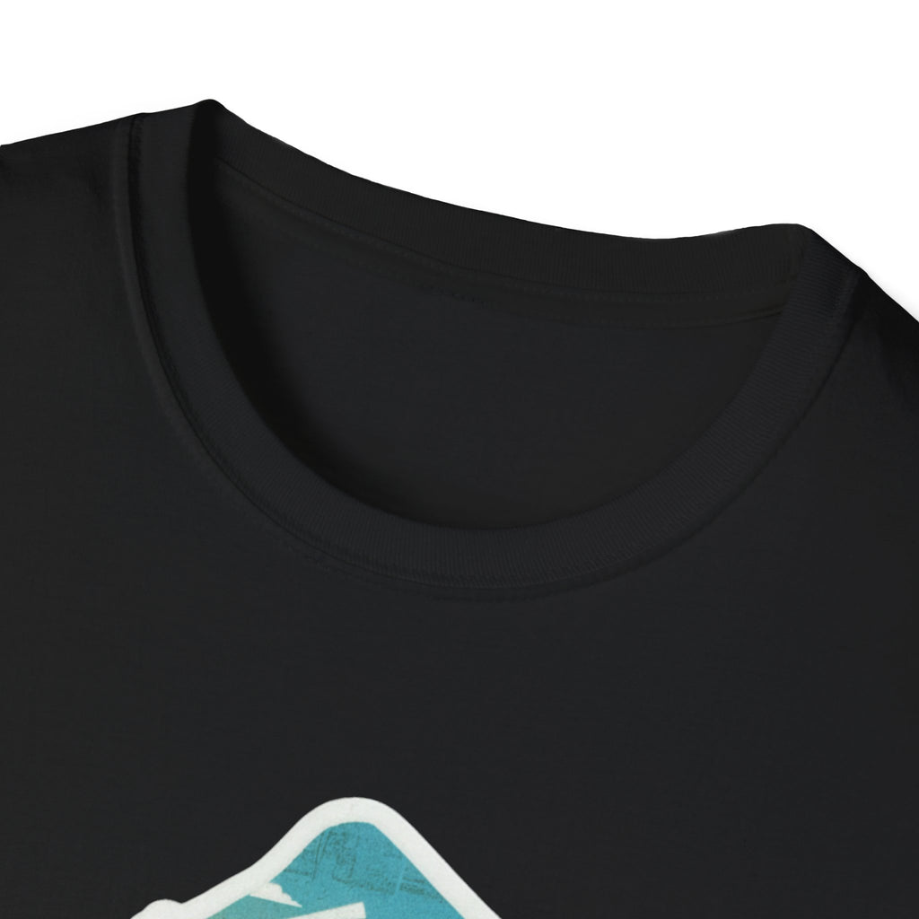 Black T-shirt crew neck and collar seam