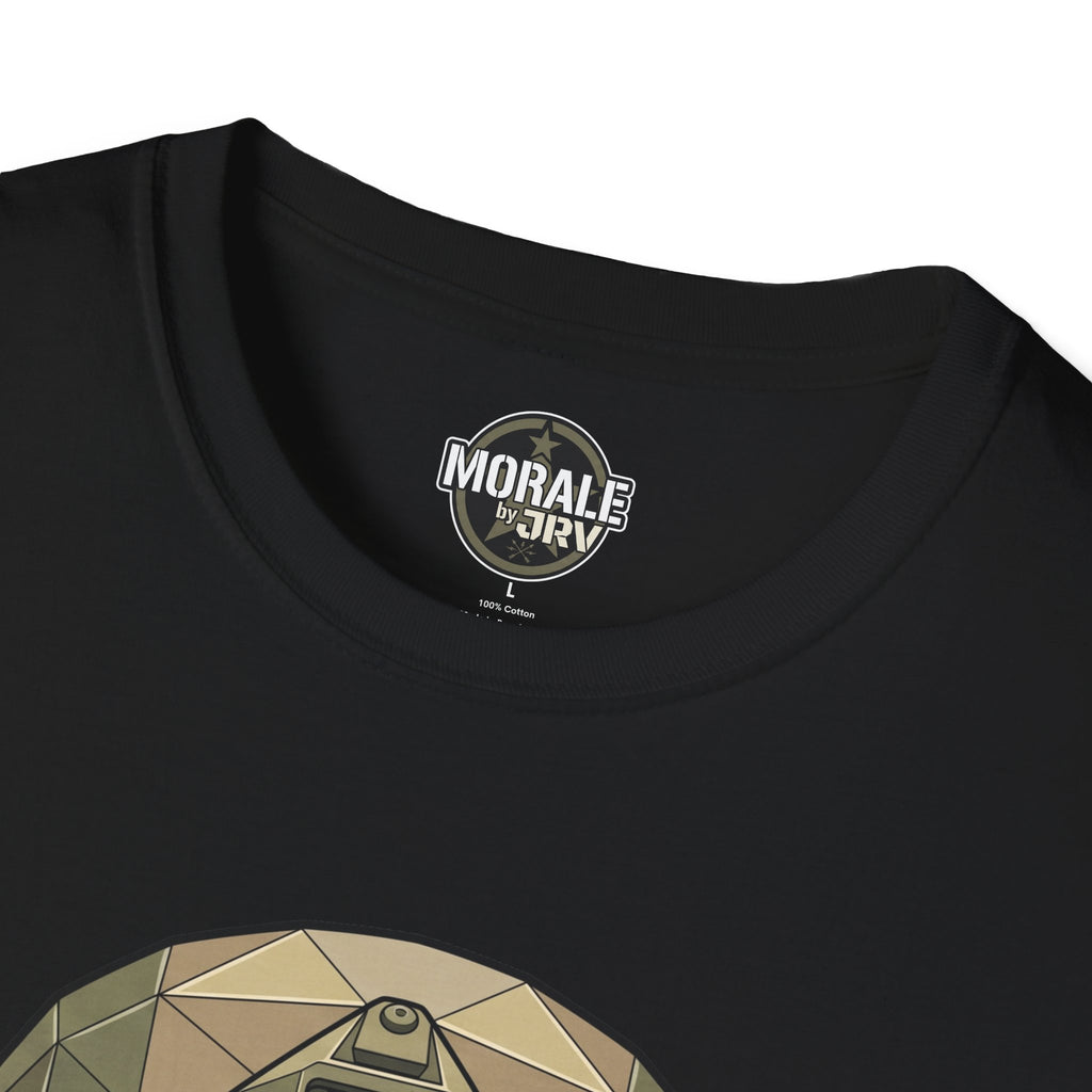 Camiseta negra lisa de algodón, cuello redondo