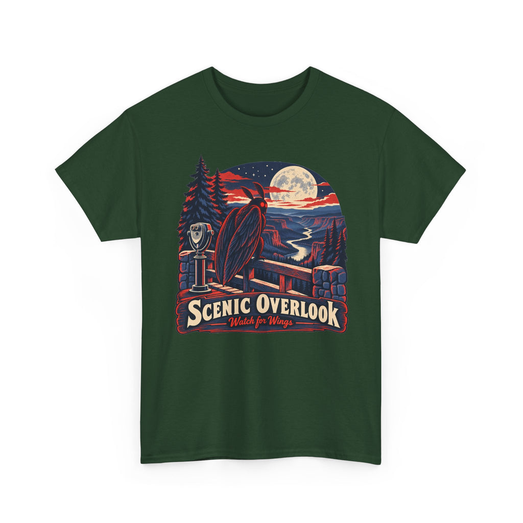 Scenic Overlook Raven T-Shirt, Moonlit Mountain Valley Road Trip Shirt for Men and Women, Vintage Hiking Graphic Tee