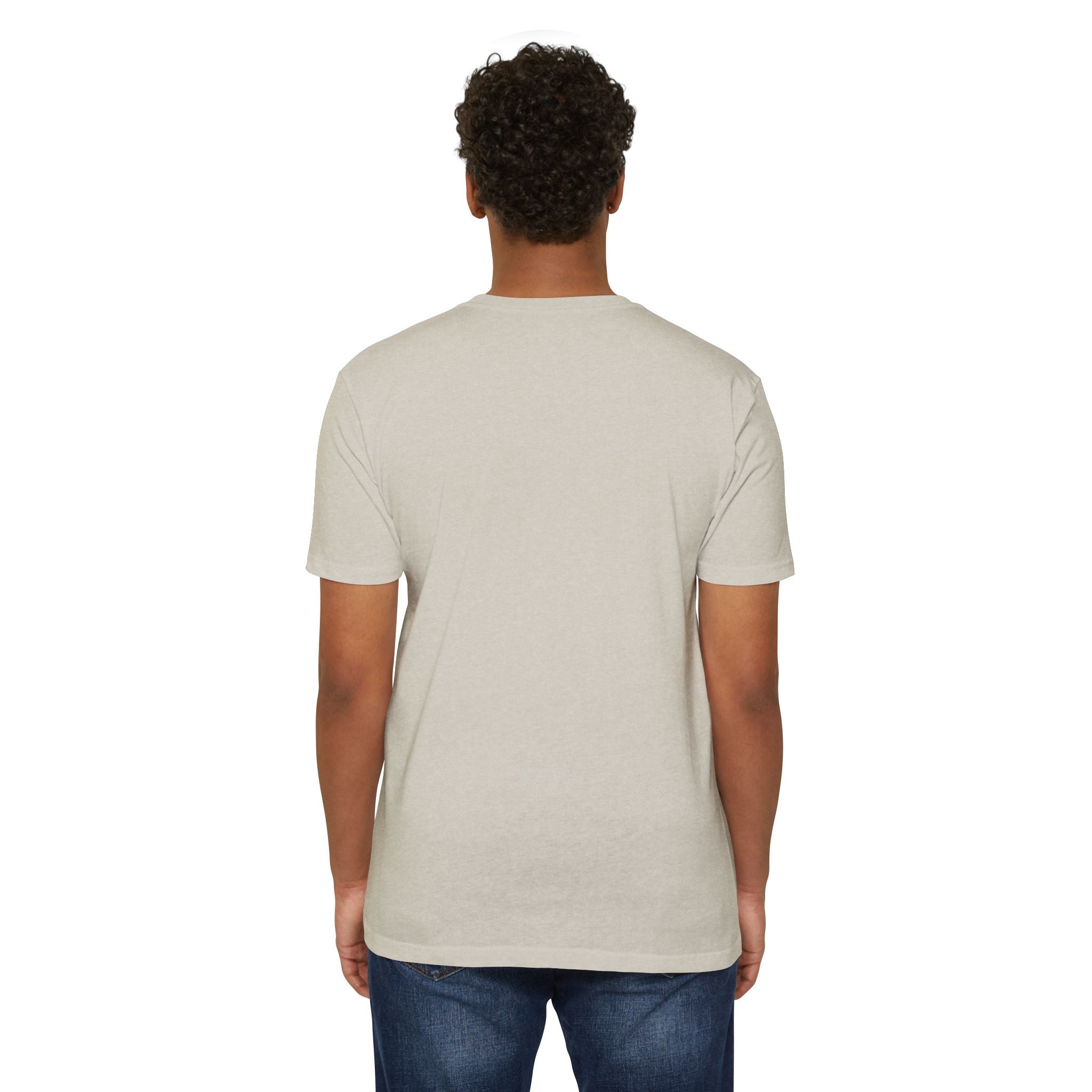 Plain crew neck T-shirt, light beige