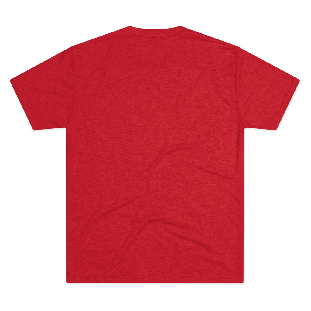 Red unisex T-shirt with short sleeves, crew neck, plain back