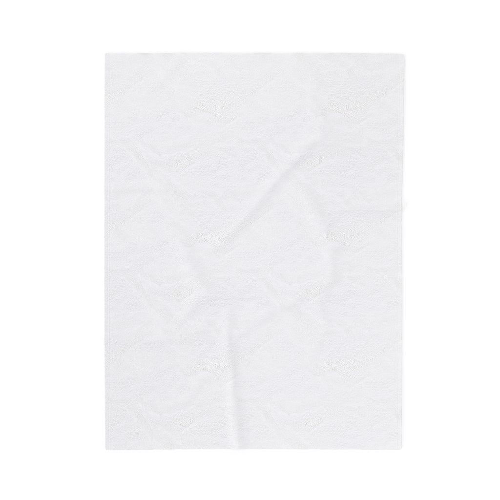 White plush blanket fabric square