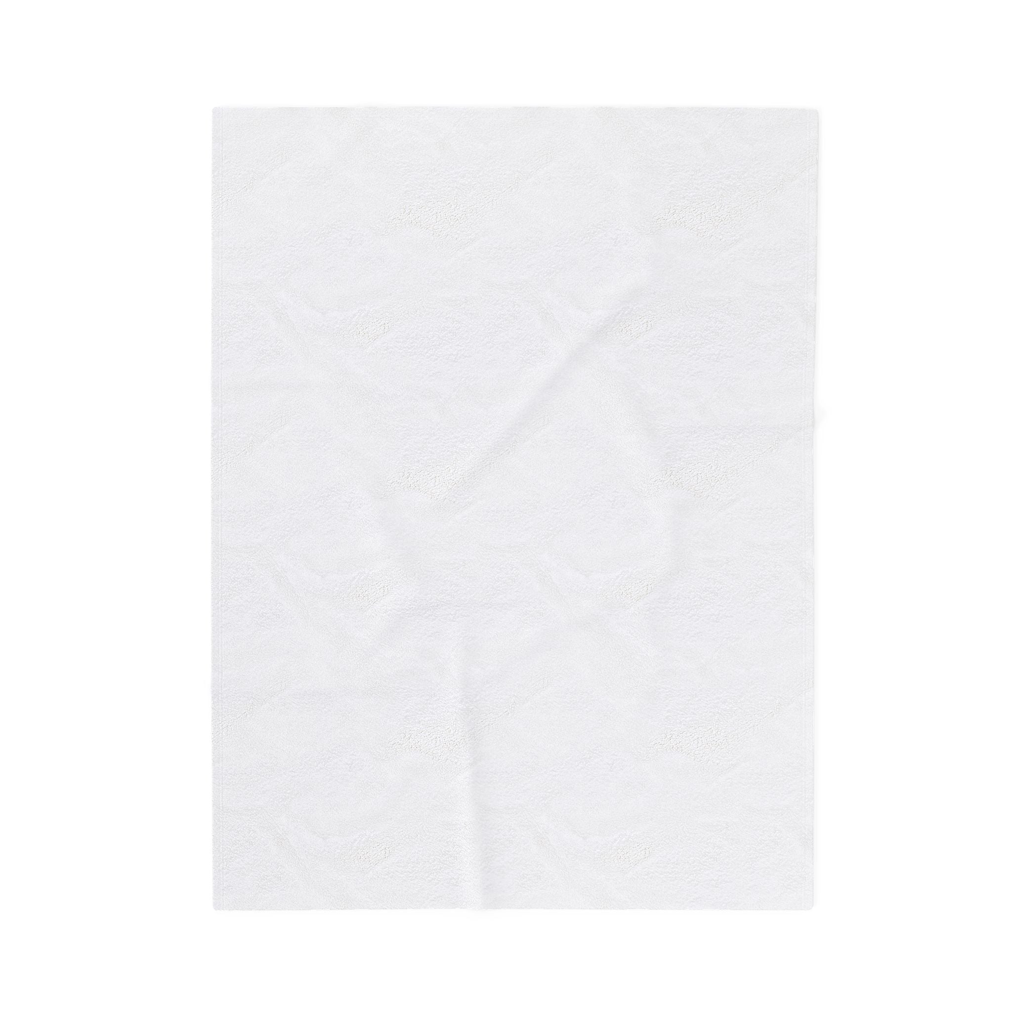 White plush blanket fabric square