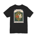 Black T-shirt with Ohio sunburst art deco graphic front