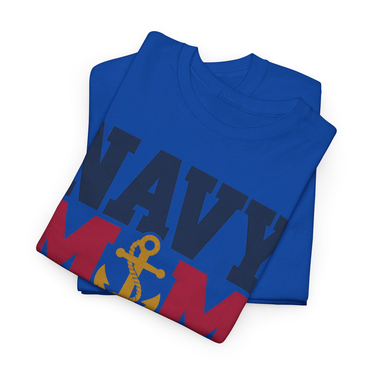 Unisex T-shirt, royal blue, patriotic anchor graphic on front, crew neck