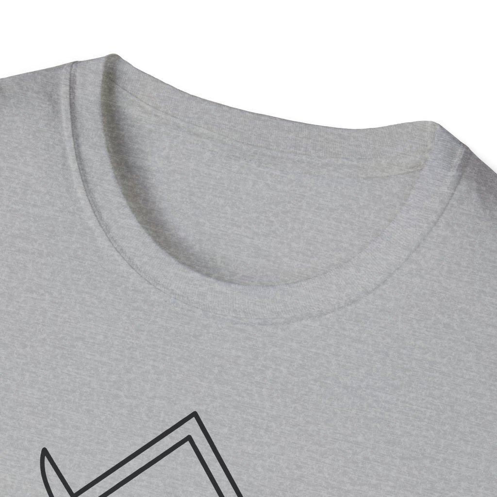 Sport gray T-shirt close-up of crew neckline with smooth collar and minimal detail