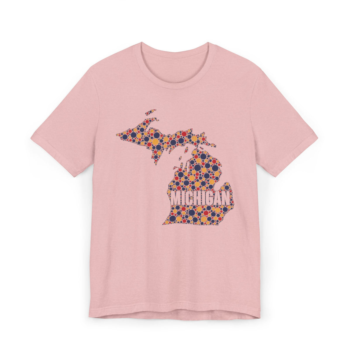 Michigan State Floral Map T-Shirt | Michigan Outline Graphic Tee