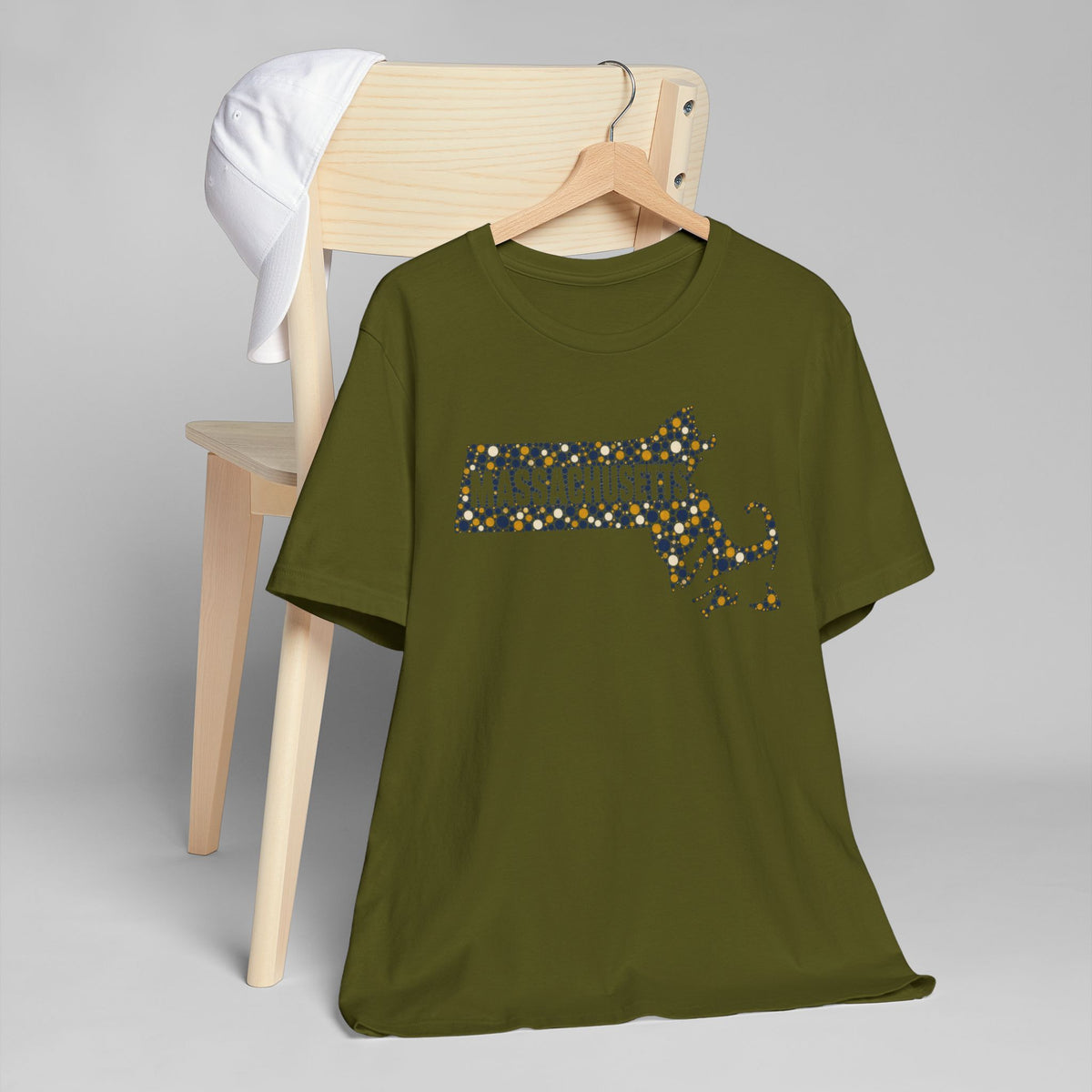 Massachusetts State Floral Map T-Shirt | Massachusetts Outline Graphic Tee