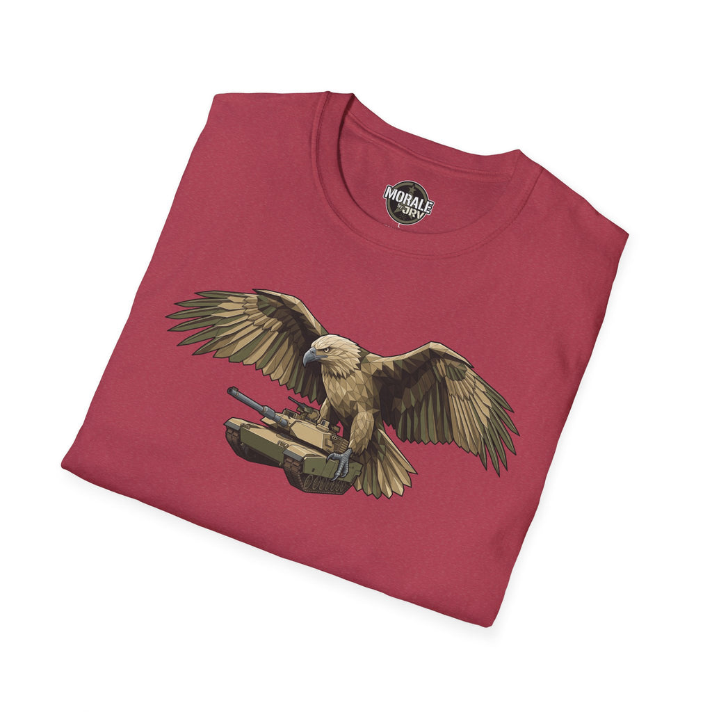 Bald Eagle T-Shirt (burgundy red) featuring bald eagle graphic with wings spread.