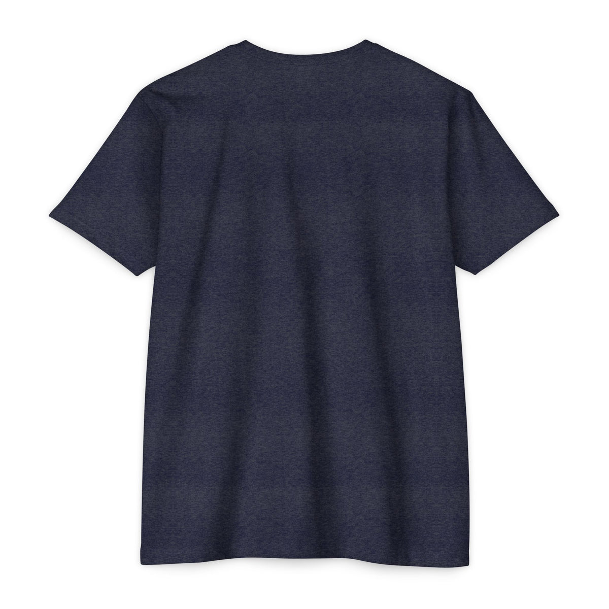 Navy short-sleeve T-shirt, plain back view
