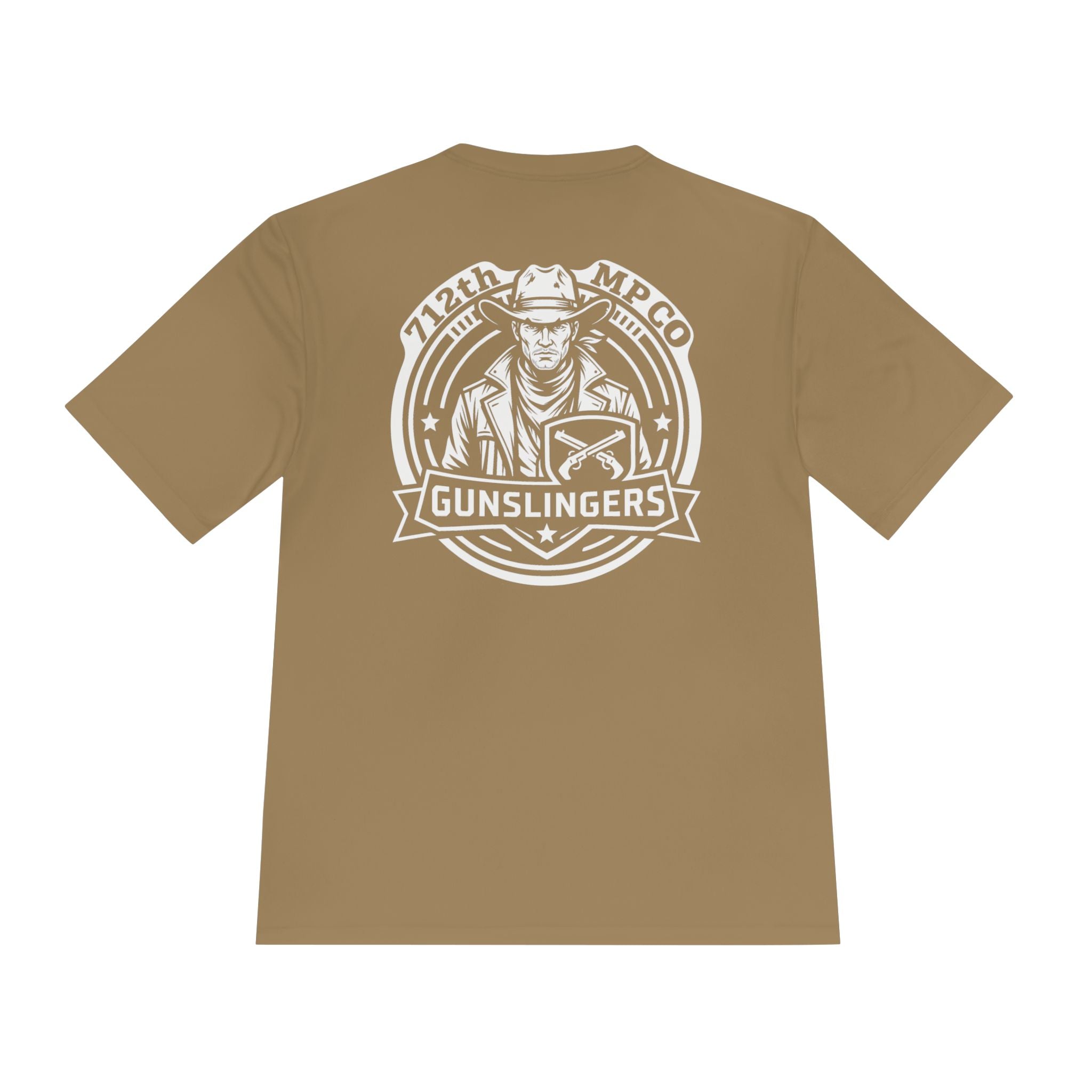 Coyote brown T-shirt with large back logo graphic print