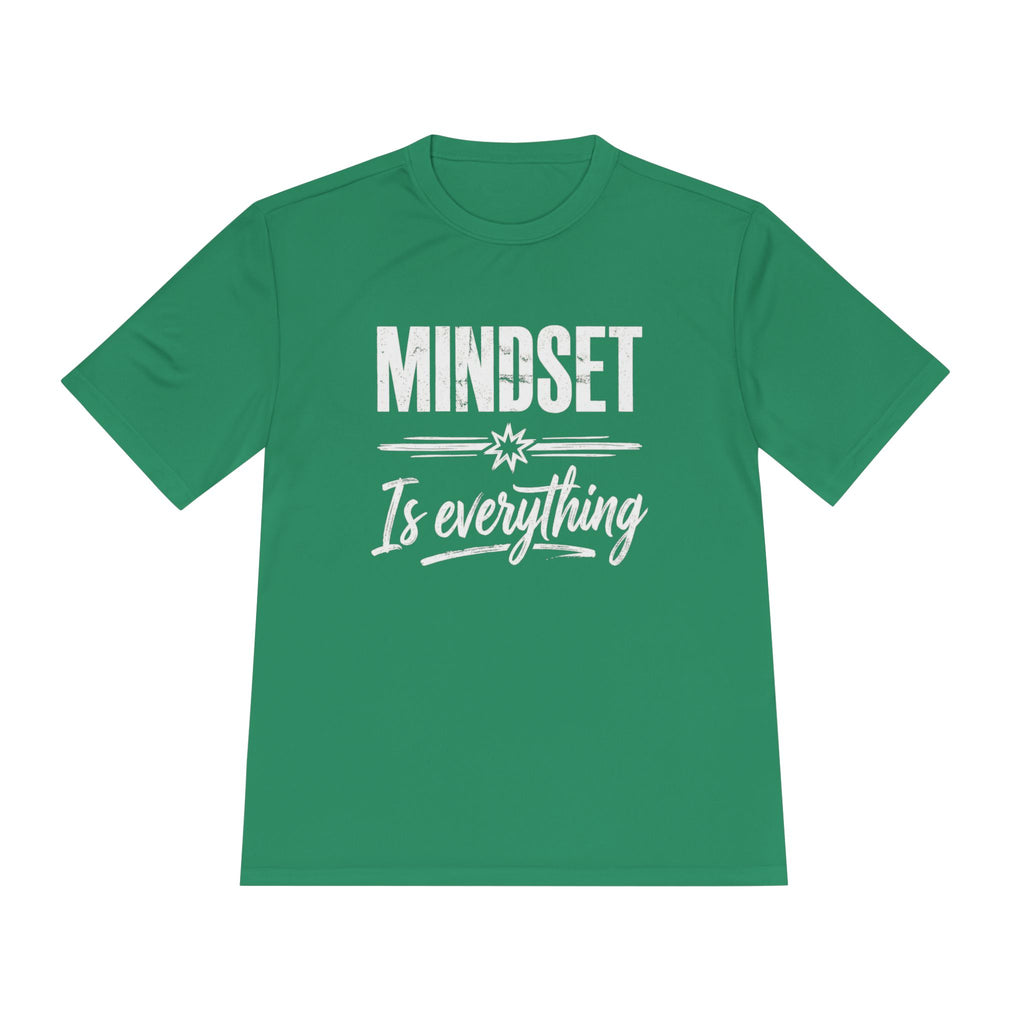 Tee verde con stampa “MINDSET Is everything” in bianco