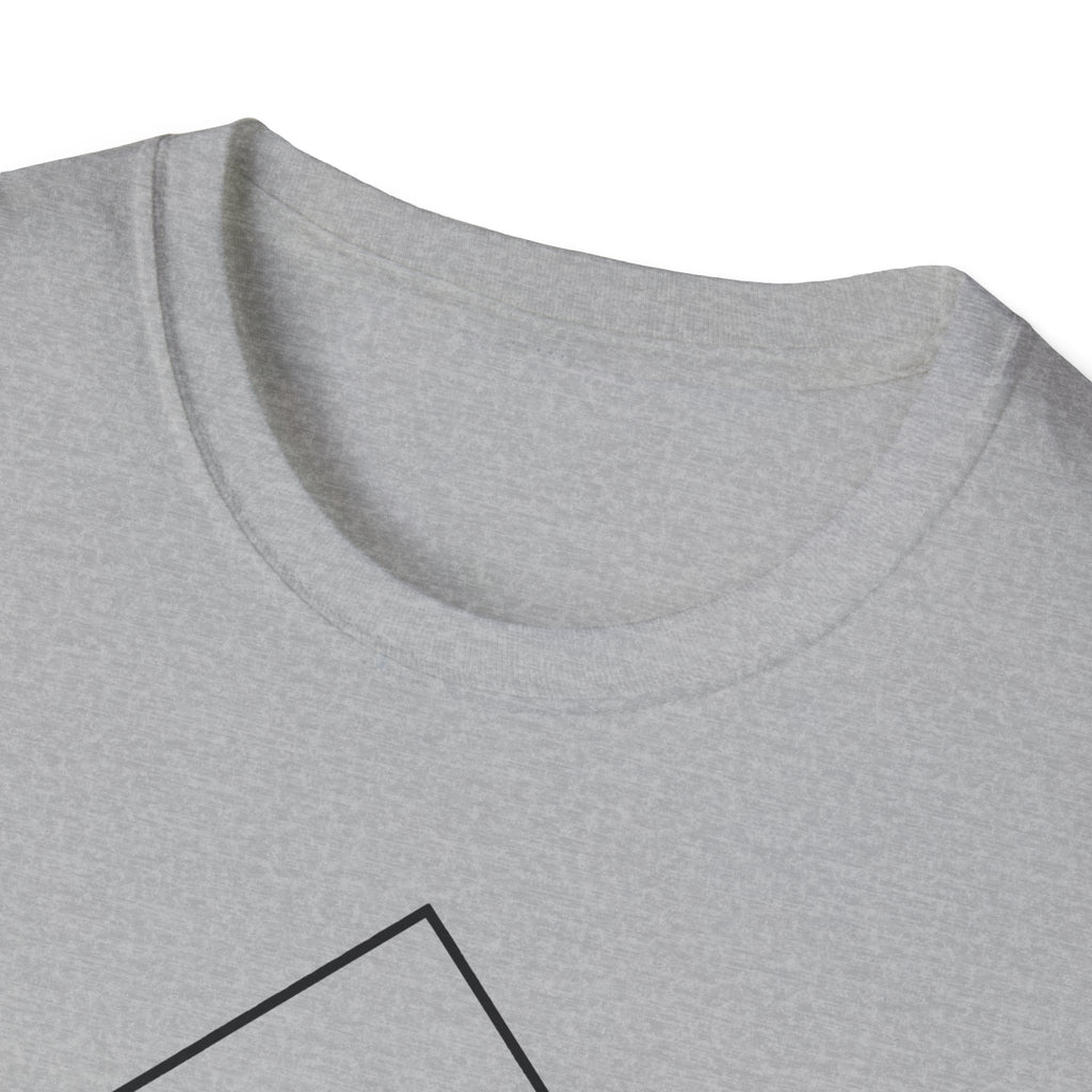 Light gray unisex T-shirt neckline close-up with crew collar