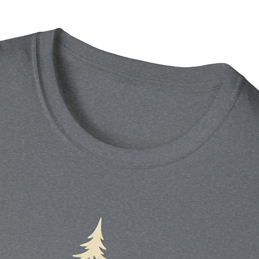 Heather gray t-shirt neckline and shoulder seam