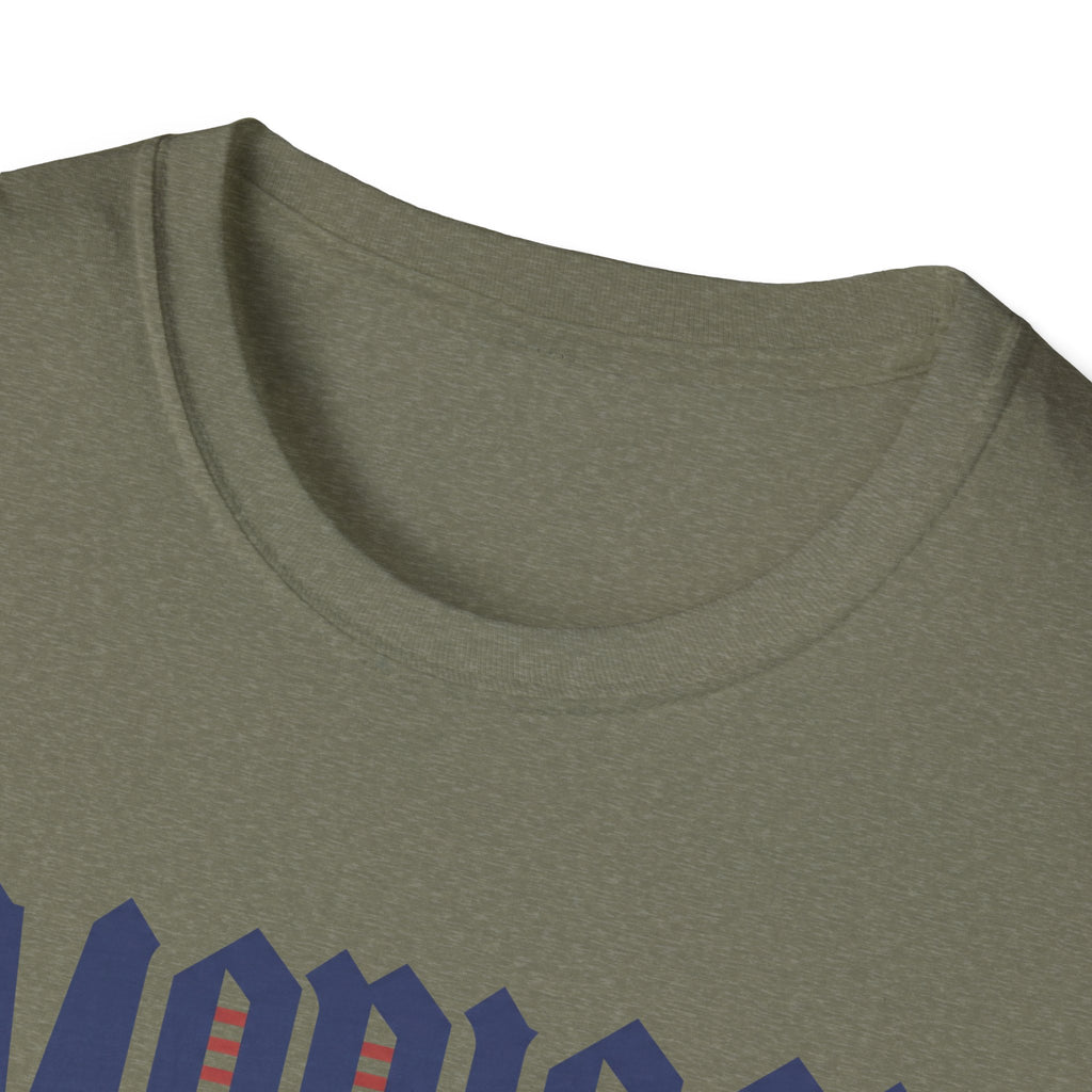 American Flag Stripe Lettering T-Shirt - Patriotic USA Pride Tee