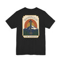 Black t-shirt with Washington Space Needle art deco graphic on front