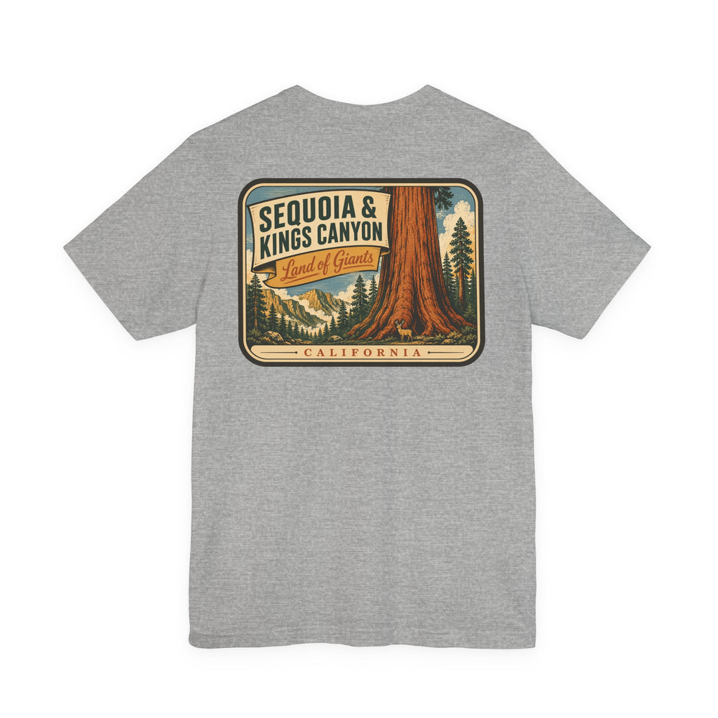 Sequoia & Kings Canyon T-shirt in heather gray with large back graphic