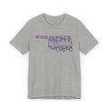 Heather gray Oklahoma floral map graphic t-shirt, crew neck short sleeves