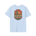 Light blue t-shirt with Arizona desert badge logo and cactus graphic