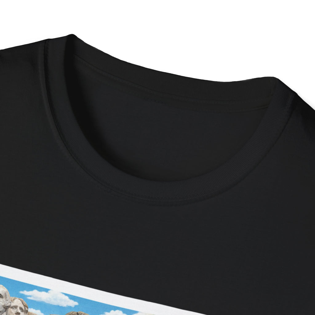 Black T-shirt crew-neck with stitched neckline edge