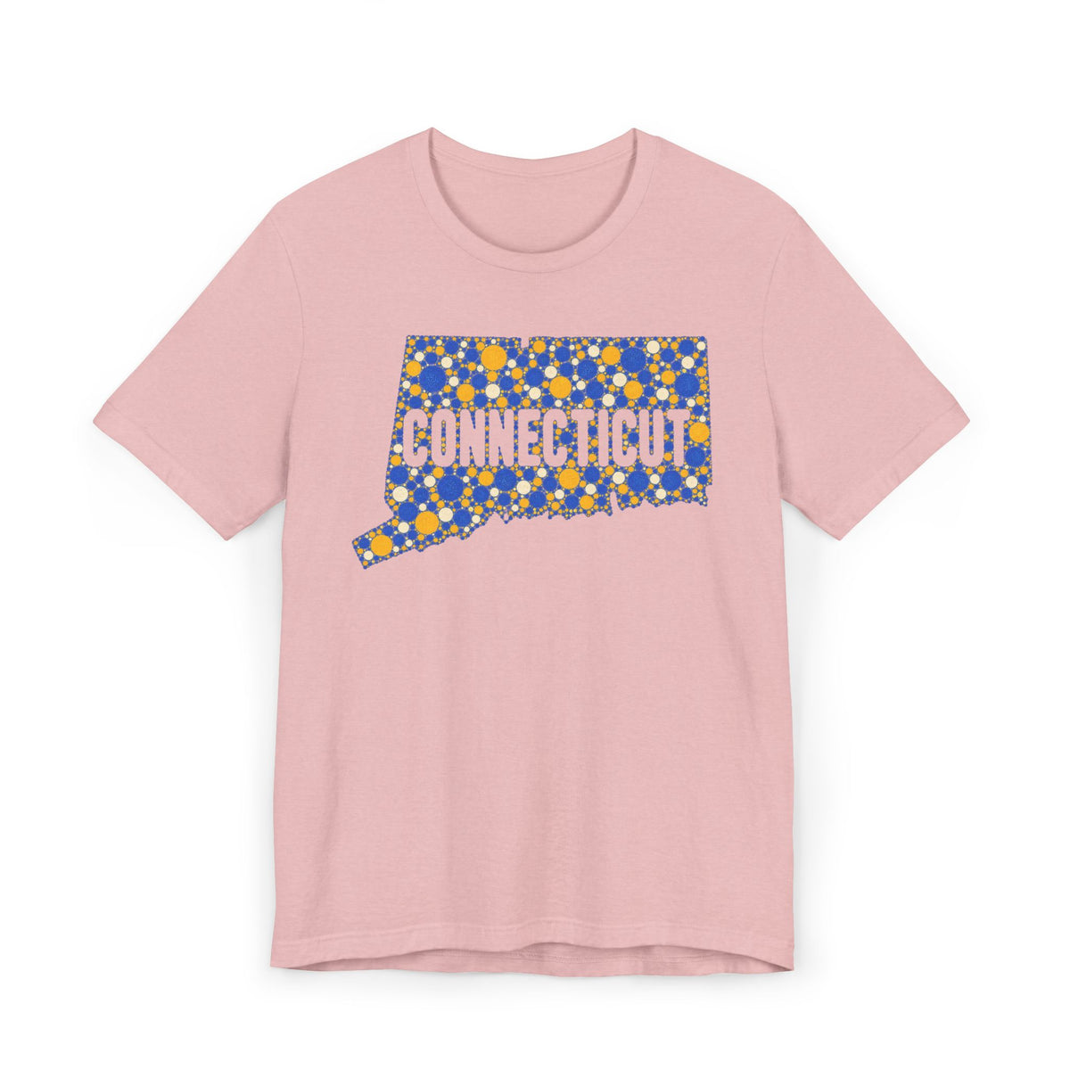 Connecticut State Floral Pattern T-Shirt | Connecticut Map Outline Graphic Tee