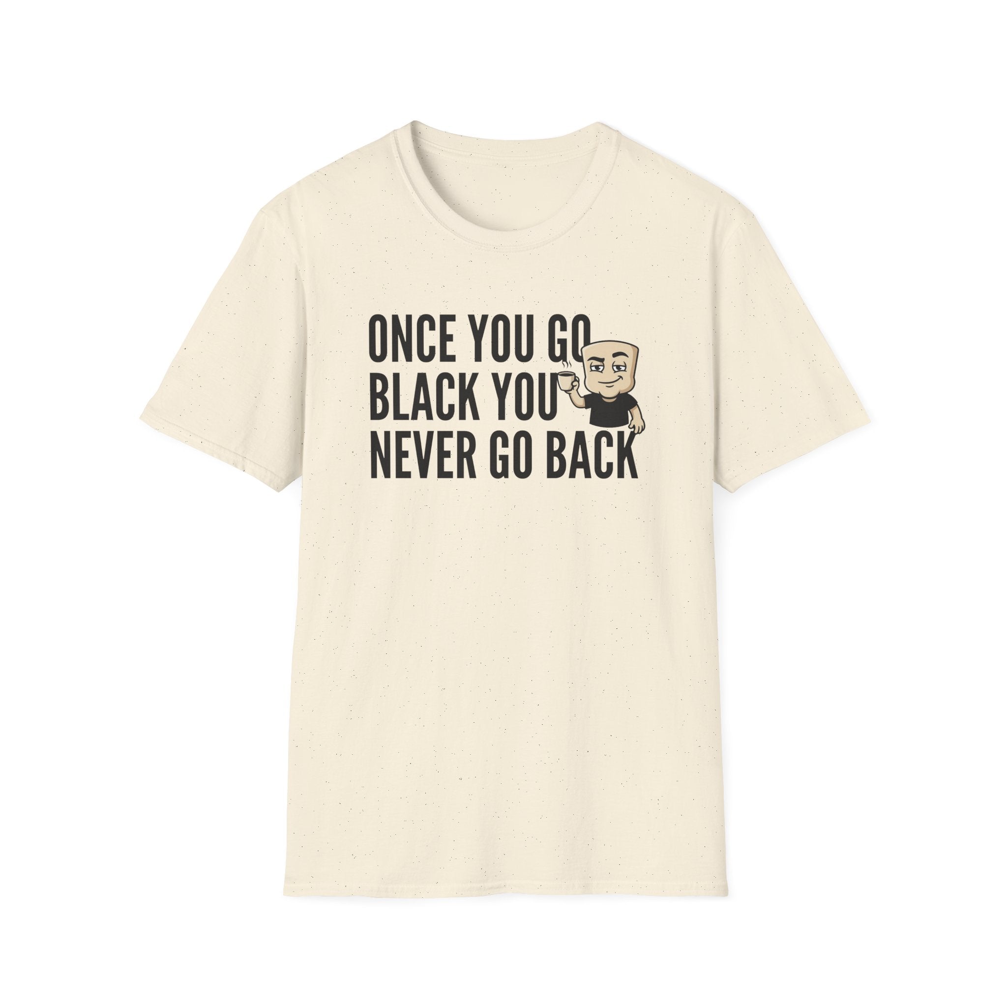 Cream T-shirt with coffee mug slogan print