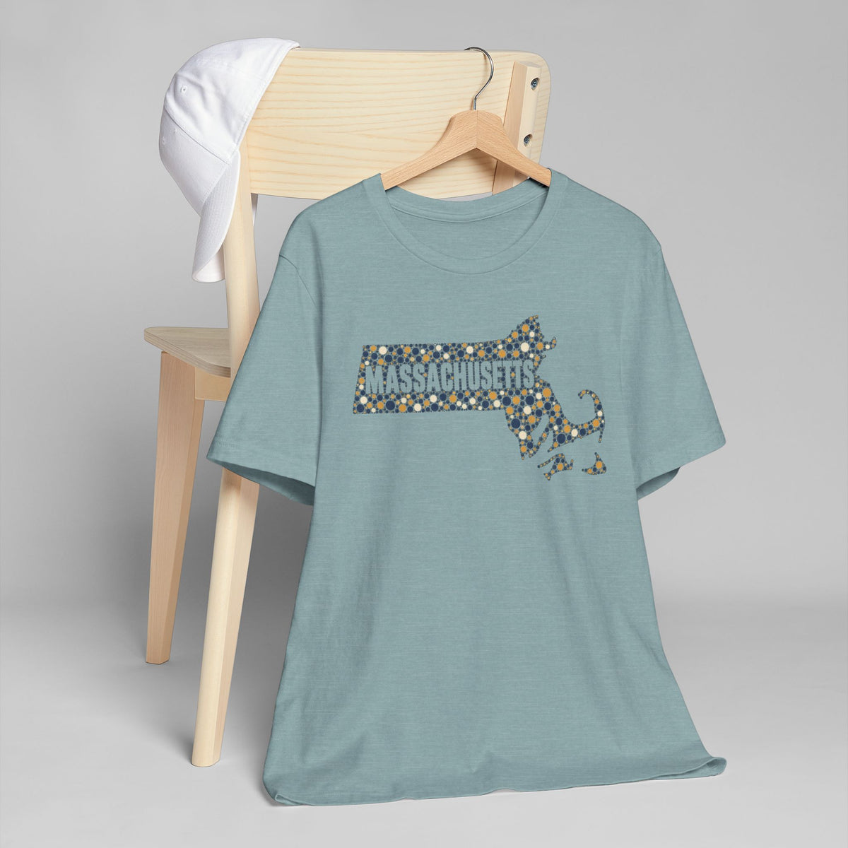 Massachusetts State Floral Map T-Shirt | Massachusetts Outline Graphic Tee